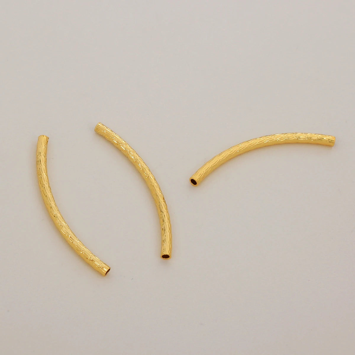 Exquisite Jewelry Accessories 18K Gold Plated Brass Pipe DIY Loose Bead for Necklace Making Jewelry Accessories Patterned Pipe