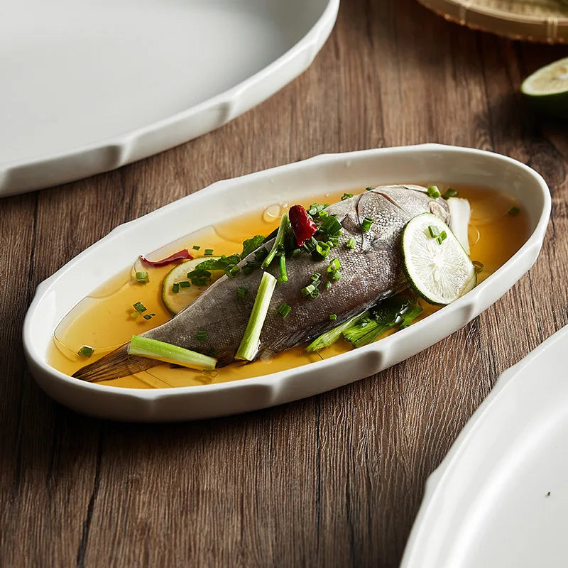 High-Appearance Large Exquisite Japanese High-End Dining Plate Ceramic Tableware Dish