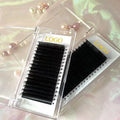 Wholesale Silk Cashmere Individual Eyelash Extension Trays Supplies Matte Black Eye Lash Extension Lash Tray Private Label