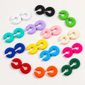 Factory Wholesale New Vintage Frosted Earrings Personality Earclip Fashion Color Winter Point Acrylic Ear Cuff Earrings