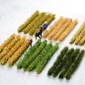 110*60mm Artificial Static Grass Bush Flower Miniature Architecture Ho Scale Model for Ho Scale Train