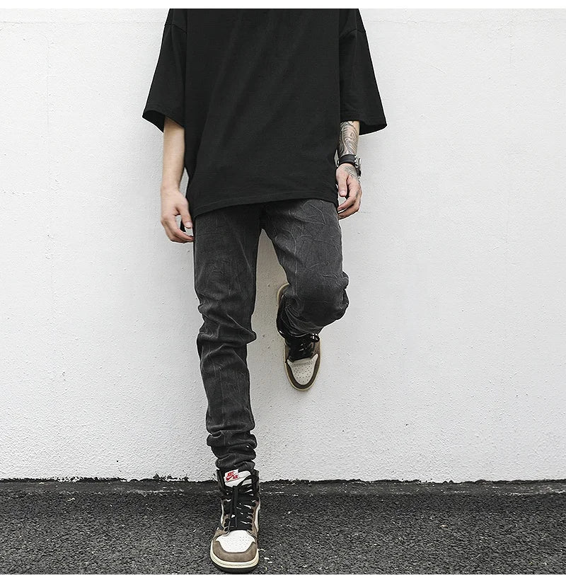 OEM  New Style Pent Style Stock Dropshipping Men Jeans Men Skinny Grey Skinny Jeans