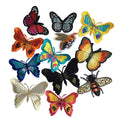 2025 Low Price Wholesale OEM Butterfly Embroidery 3D DIY Dress Shoes Packaging Patch Gum Cloth Paste