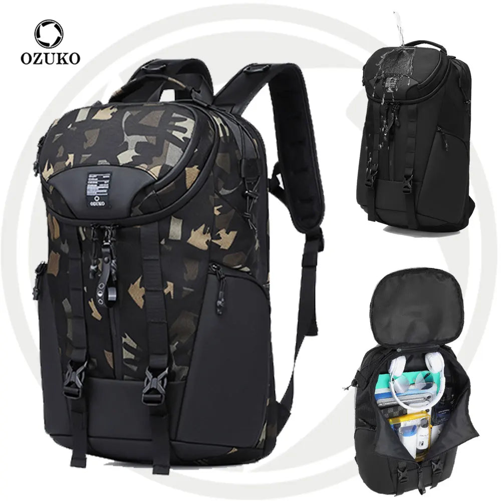 Ozuko 9639 Durable Anti Theft Business Toiletry Laptop Bag Hiking Rucksack Smart Travel Bag OEM Smart Travelling Sport Backpack