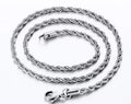 Custom Fashion Trendy Silver Plated Link Chain Necklace for Men 2mm 3mm 5mm Stainless Steel Women's Chains