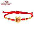 Jin Long Bracelet Wrist Chain Zodiac Dragon Fu Character Red Rope Braid Bracelet Men's and Women's Bracelet