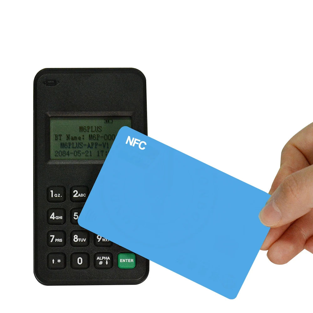 BT4.2 NFC IC Contact & Contactless Smart Card Reader Mobile POS Terminal Android Handheld MPOS M6 PLUS