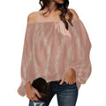 Women's Lightweight Long Sleeve Chiffon Blouses Polynesian Tribal Hawaiian Flowers Print Summer Fashion Casual Clothes Women