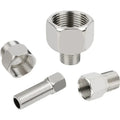 Stainless Steel 201 Female Male Thread Joint 1/2in 3/4in 1inch Variable Diameter Lengthen Adapter Faucet Water Pipe Joint