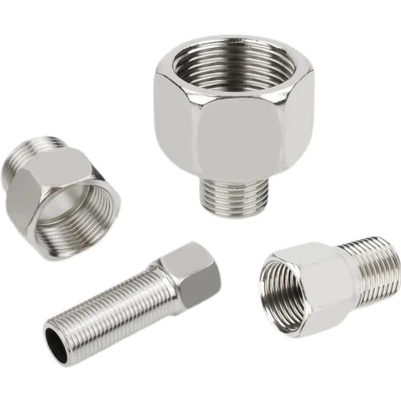 Stainless Steel 201 Female Male Thread Joint 1/2in 3/4in 1inch Variable Diameter Lengthen Adapter Faucet Water Pipe Joint