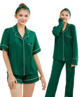 Luxury OEM Sexy Satin Silk Women's Pajamas Nightwear Plus Size Elastic Waist Customizable Sizes Wholesale Winter Family