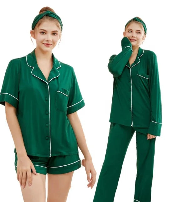 Luxury OEM Sexy Satin Silk Women's Pajamas Nightwear Plus Size Elastic Waist Customizable Sizes Wholesale Winter Family