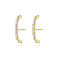 Daidan Dainty Pave Luxury Zirconia C Shape Cuff S925 Sterling Silver Cuff Earring