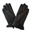 Fashion Classic Design Winter Thick Rabbit Fur Lined Sheepskin Leather Gloves Women Men