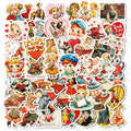 50Pcs Retro American Baby Kids Graffiti Stickers for Luggage Laptop Children Doll Picture Books Sticker