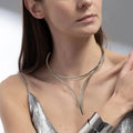 HANSIDON Elegant Fashion Gold Plated Collar Necklace Minimalist Torque Wire Unique Choker Necklace for Women Party Jewelry