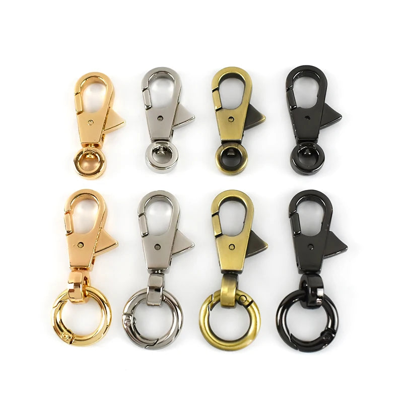 Meetee BF773 DIY Handbag Hardware Accessories Key Chain Lobster Clasp Spring Loop Connection Hook Buckle for Bags Straps Rings