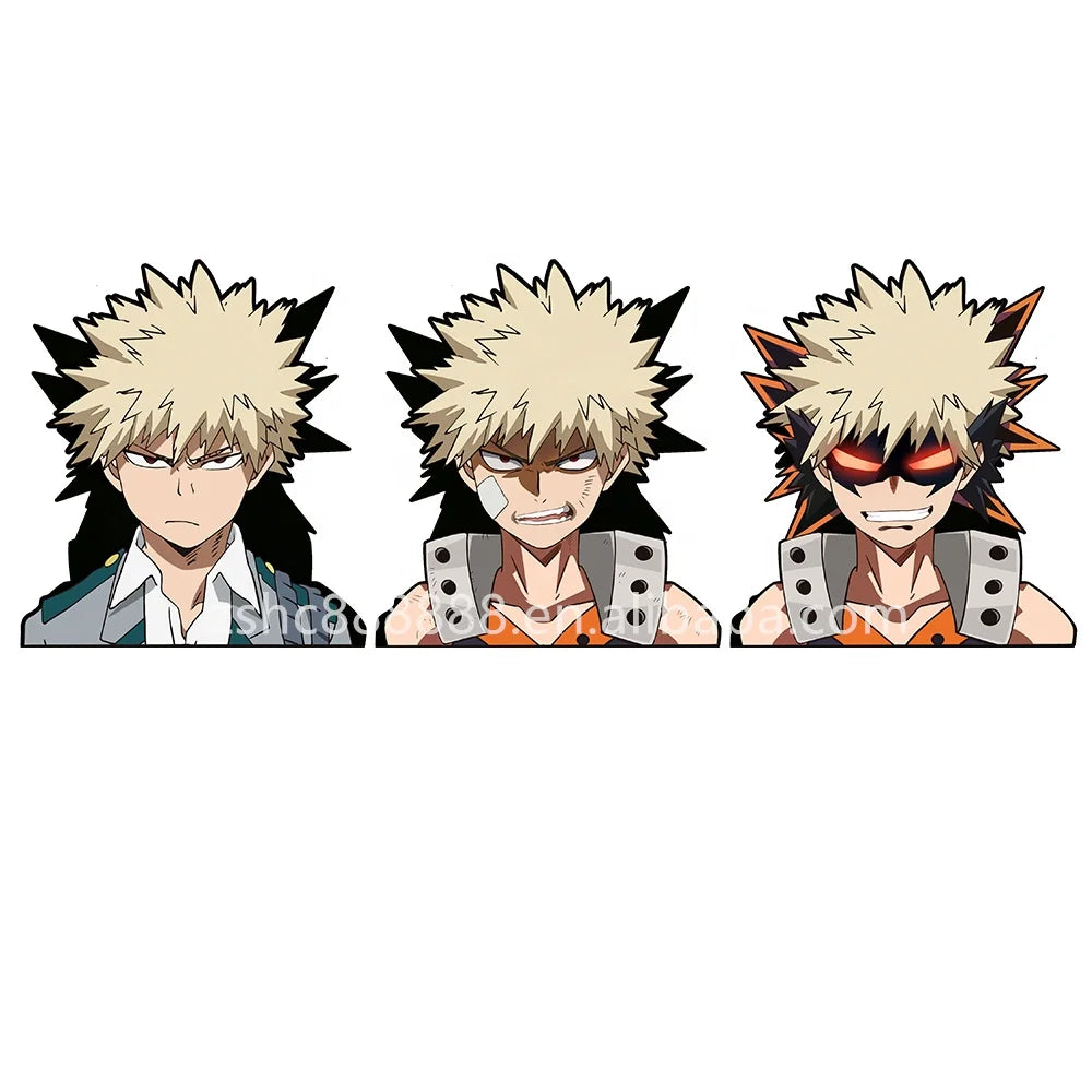 Katsuki Motion Sticker My Hero Academia Anime Car Sticker Boku No Hero Waterproof Decals for Cars Laptop Home Decor