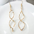 Fashion Simple Spiral Drop Earrings for Women Long Curved Wave Dangle Earrings Statement Wedding Party Jewelry Wholesale