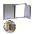 Stainless Steel Double Door Built in Outdoor Kitchen Door 45x22 Inch