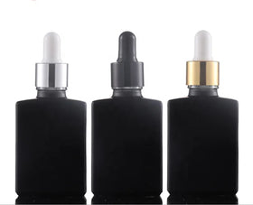 Frosted Black Glass Dropper Bottles 15ml 30ml 100ml Essential Oil Perfume 100pcs Carton