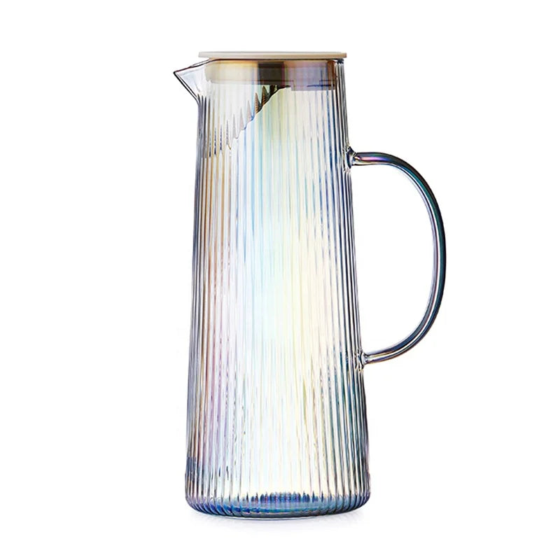 Factory Price Hand Blown Glass Water Jug Clear Transparent Glass Pitcher Water Drinking Glasses