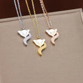 Souvenir  Animal Stainless Steel Gold Plated FOX Pendant Jewelry Necklace