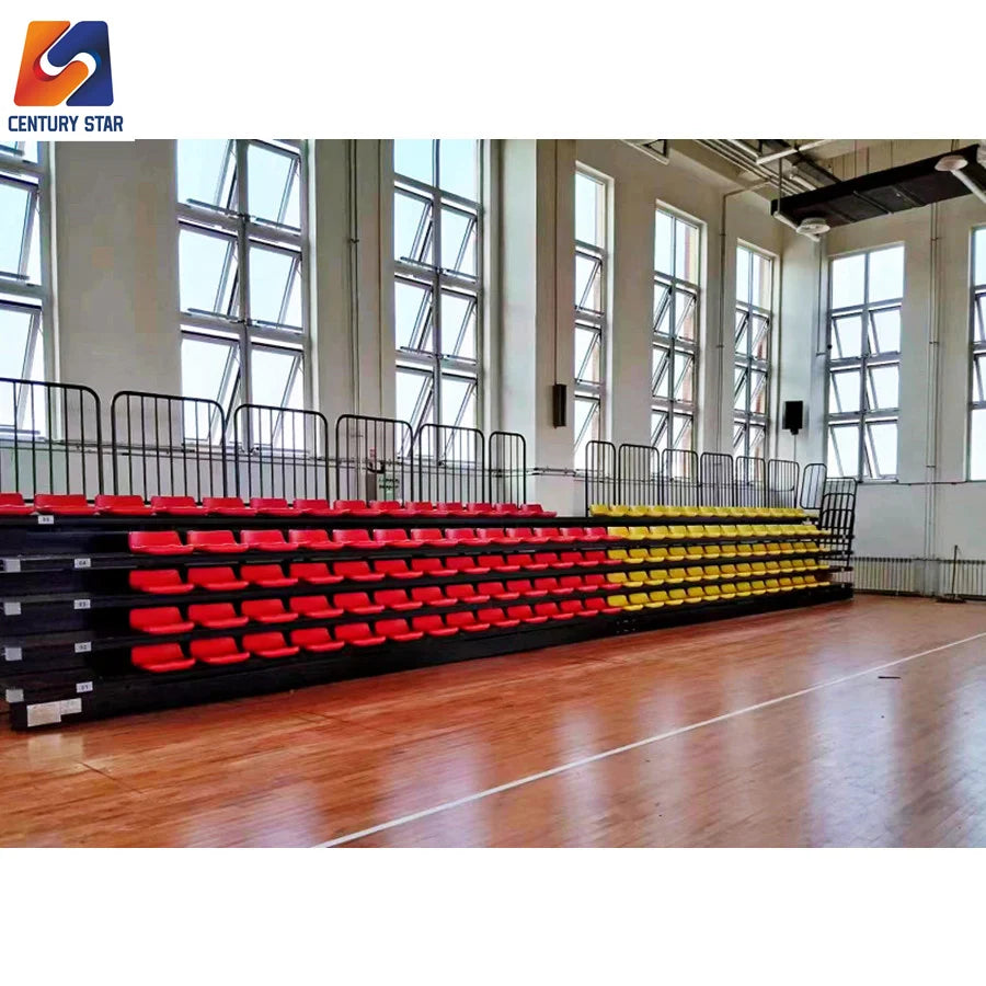 Retractable HDPE Gym Bleachers Stadium Seat