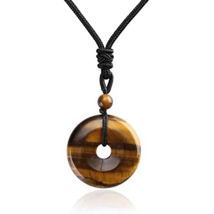 2025 stones and crystals China Wholesale Price natural Tiger-eye Pendant Jewelry Pendant For Round Shape Folk Crafts