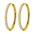 Stainless Steel Original Fashion Jewelry Cz Cubic Zircon Round Huggie Hoop Earrings for Women Men Jewelry