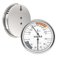 Durable Eco-Friendly Wall Mount Sauna Thermometer Hygrometer Metal Temperature Humidity Dial Gauge Plastic No Battery Required