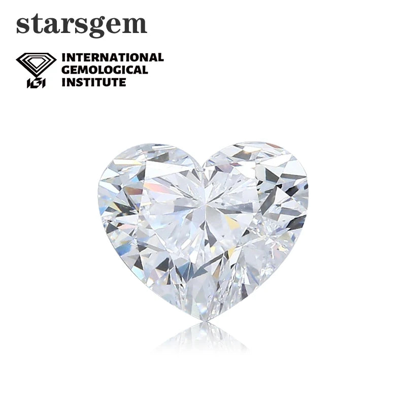 Staersge 1~3CT DEF VS VVS Beautiful Fancy Wholesale Hpht Cvd International IGI Certificate Heart Cut Lab Diamond