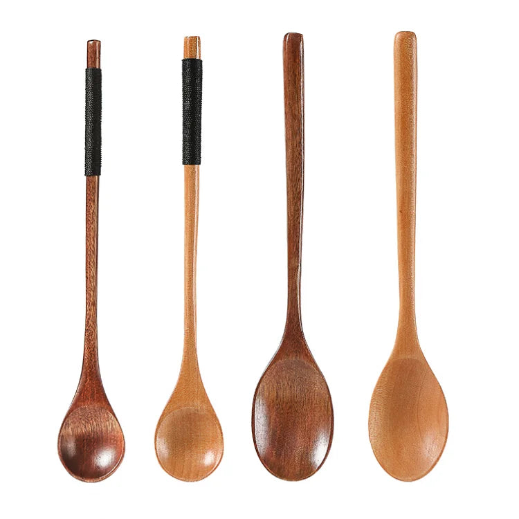 Small Wooden Honey Mixing Spoon with Scoop for Party Seasoning Use