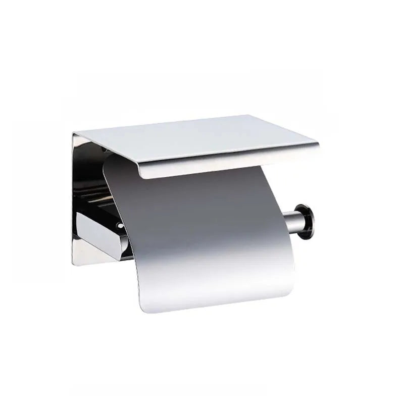 304 Stainless Steel Wall Mount Toilet Paper Holder: Single/Double Roll Optional Anti-rusty & Durable for Bathroom