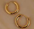 Christmas Jewelry Tarnish Free Stainless Steel Earrings Vintage Plain Earring Chunky Hoop Earrings for Women