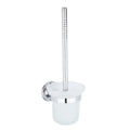 Factory Wholesale Bathroom Accessories Durable Stainless Steel Cleaning Toilet Brush With Glass Holder