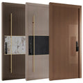 Factory Supply Custom Grill Design Durable Wooden Door Pivot Entrance Modern Pivot Doors Swing Pivot Door