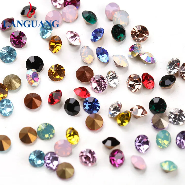 Lan Guang SS4 SS6 SS8.5 Crystal Sew on Rhinestone With Claw Diy Colorful Dress Stones Mix Shape Glass Rhinestones for Clothing