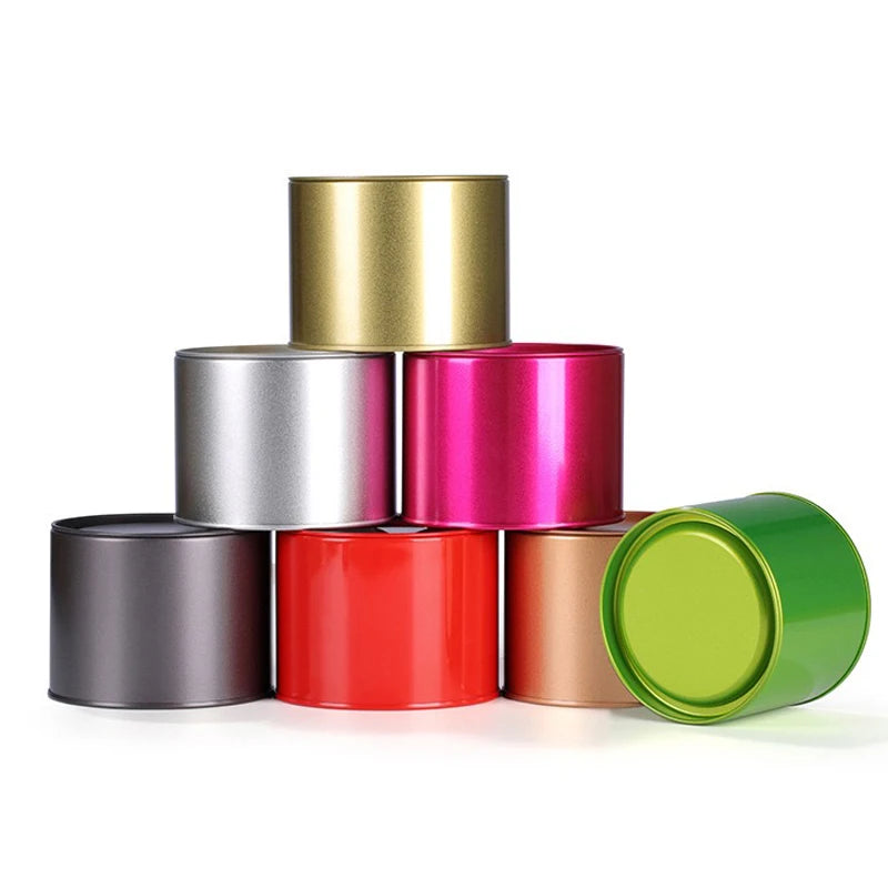 Star Packaging Clear Window Lid 150g. Metal Tin With Plastic Lid for Soy Candle Round Aluminum Tin Box