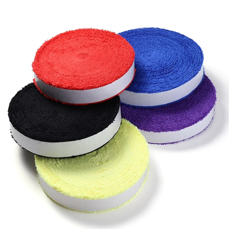 5 Colors Anti-Slip Microfiber Tennis Racket Grip Towel 5M Handle Tape Badminton Over Grips Field Equipment