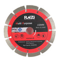 RAIZI 6"/150mm Raizi Hot Sintered ARIX Segmented Diamond Blade Use for Cutting GraniteConcrete Strip Asphalt and so