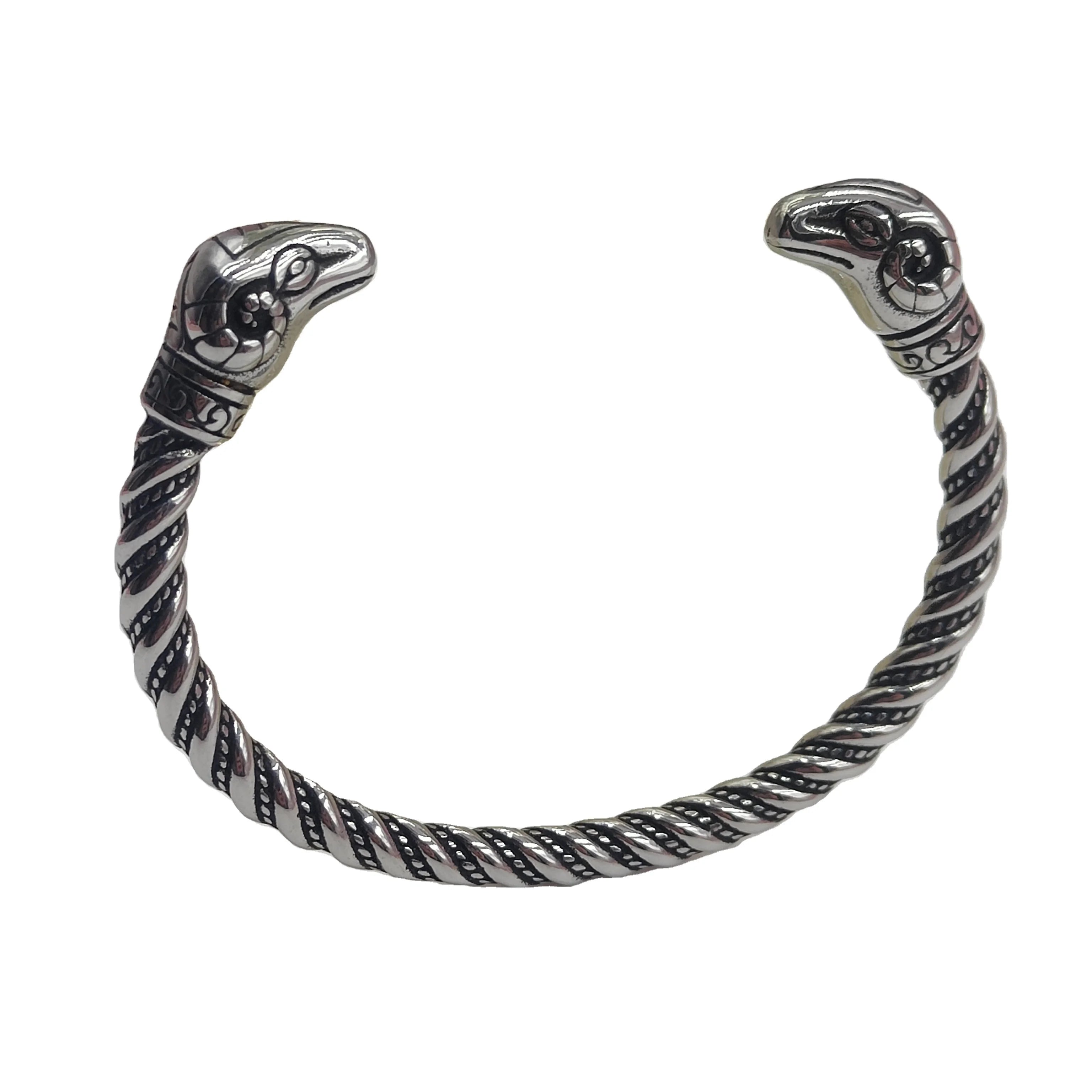 2026 Nordic Viking Armring Raven Bracelet Odin Oath Ring Viking Arm Ring Stainless Steel Bracelet Viking Jewelry for Gift