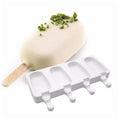 BPA-Free 4 Cavity Oval & Heart Ice Cream Molds Eco-Friendly and Oven Safe Silicon Tools Sustainable for Ice Cream Lovers