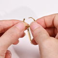 Taige Jewelry Stainless Steel Earrings 26 Letter Square Cross-border Simple 18K Gold