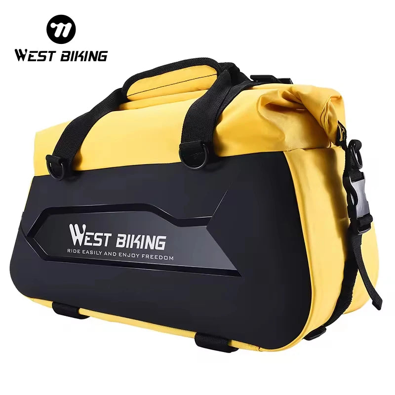 WEST BIKING Portable Outdoor Larger Capacity Bag Bicycle Pannier Waterproof Reflective Bag Wear-resistant Bicycle Pannier Bag MegaBDM