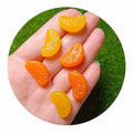 Cute Realistic Fruits Smaller 3D Miniature Orange Slice Cabochons for Miniature FoodPhone Case DecorationSlime Topping