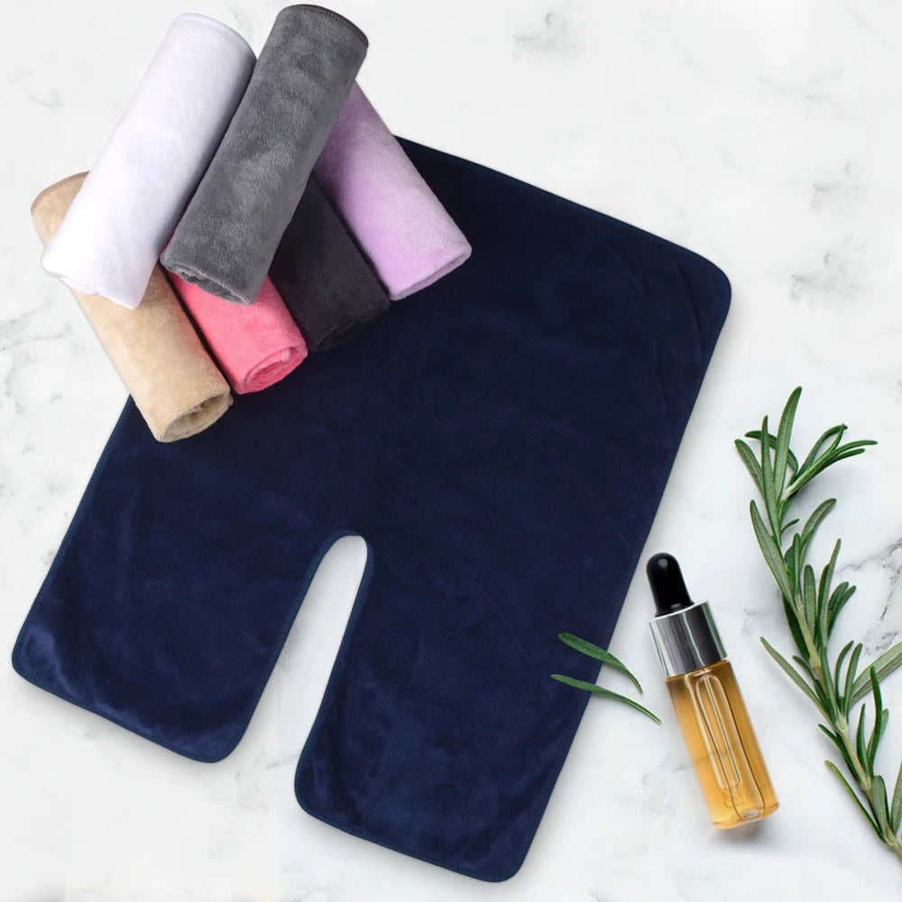Microfiber Salon Beauty Custom Logo Terry Towel for Spa Set Blue