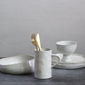 European Style Irregular Shape Dishes Plates Set Dinnerware in White Color for Home Restaurant Use