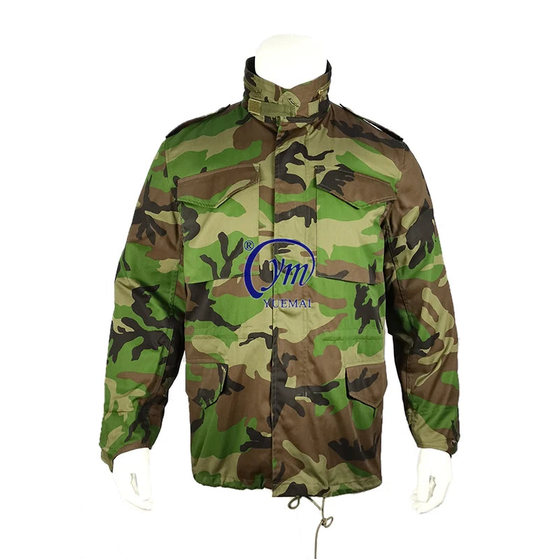 Men's Camo M65 Field Jacket Lightweight Winter Warm Tactical Uniform With Detachable Liner