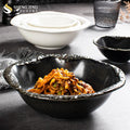 Factory Wholesale White Irregular Ceramic Noodle Bowls Restaurant Stone Pattern Porcelain Pasta Salad Soup Dessert Japanese Bowl